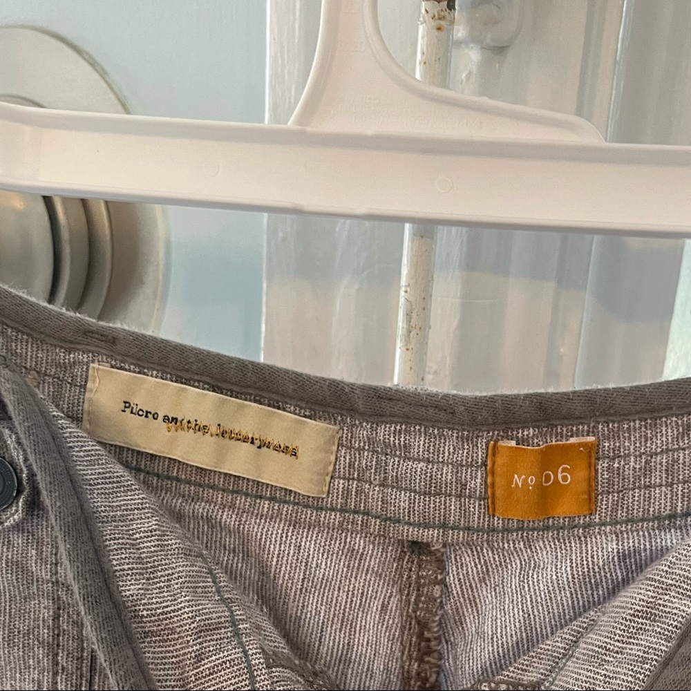 Pilcro & the Letterpress Gray Linen Shorts size 6 - Picture 5 of 7
